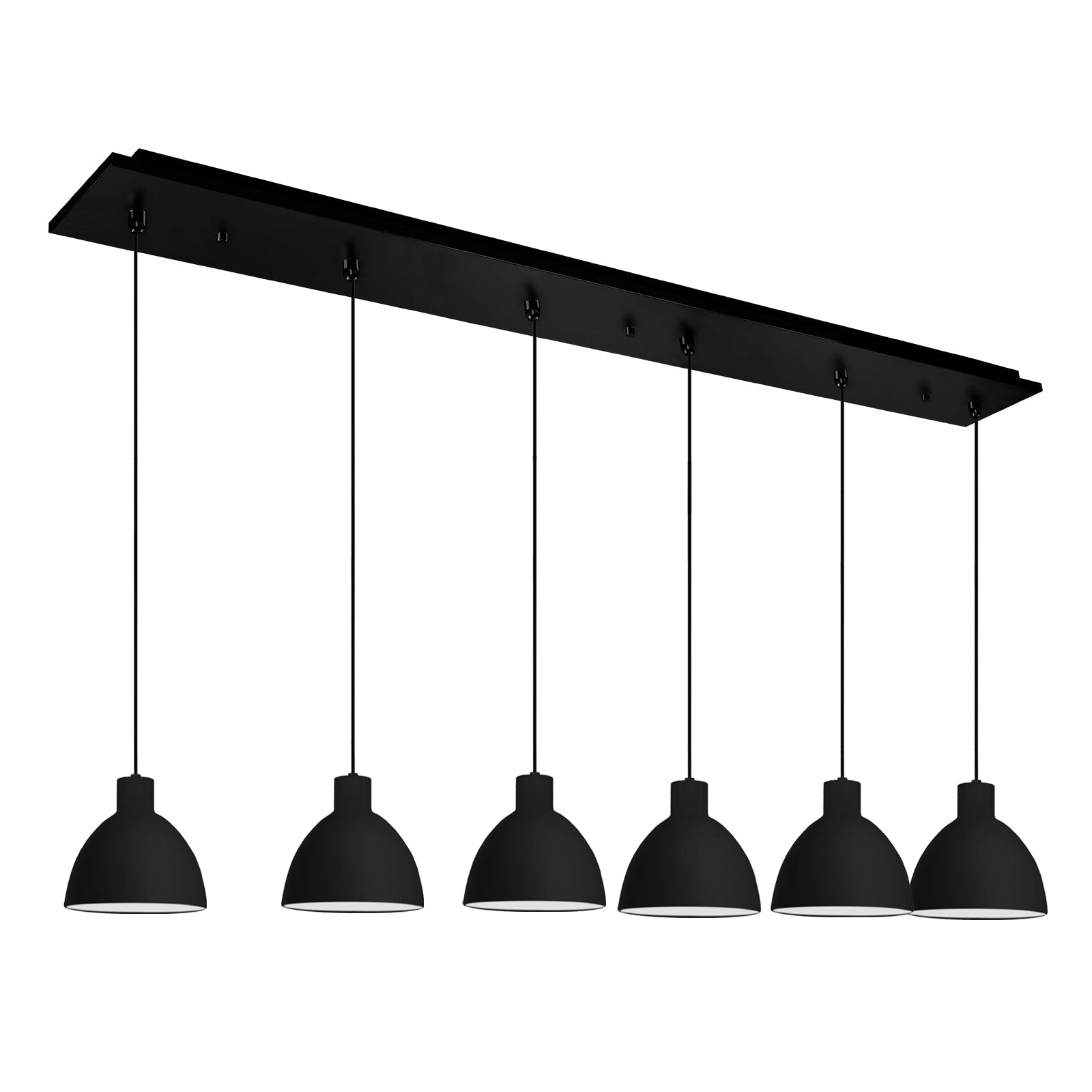 Chroma 6-in 6 Head Multi Pendant — Black