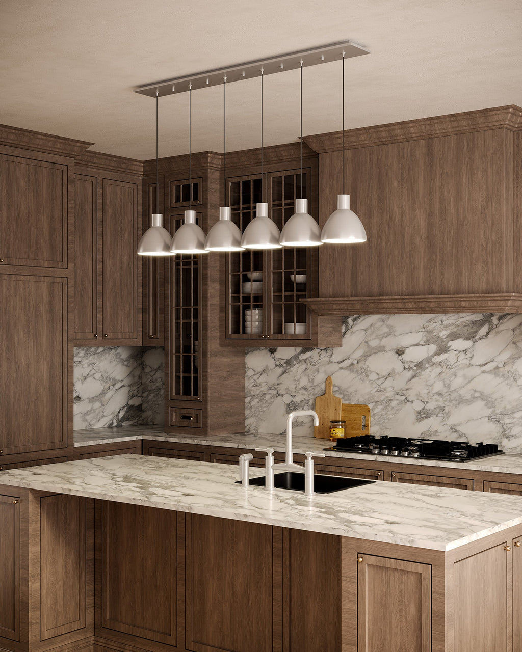 Chroma 6-in 4 Head Multi Pendant