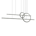 Chute Calypso 56-in Multi Pendant — Black [Universal Voltage and 0-10 Dimming]