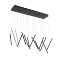 Chute 40-in Linear Pendant — Black [Universal Voltage and 0-10 Dimming]