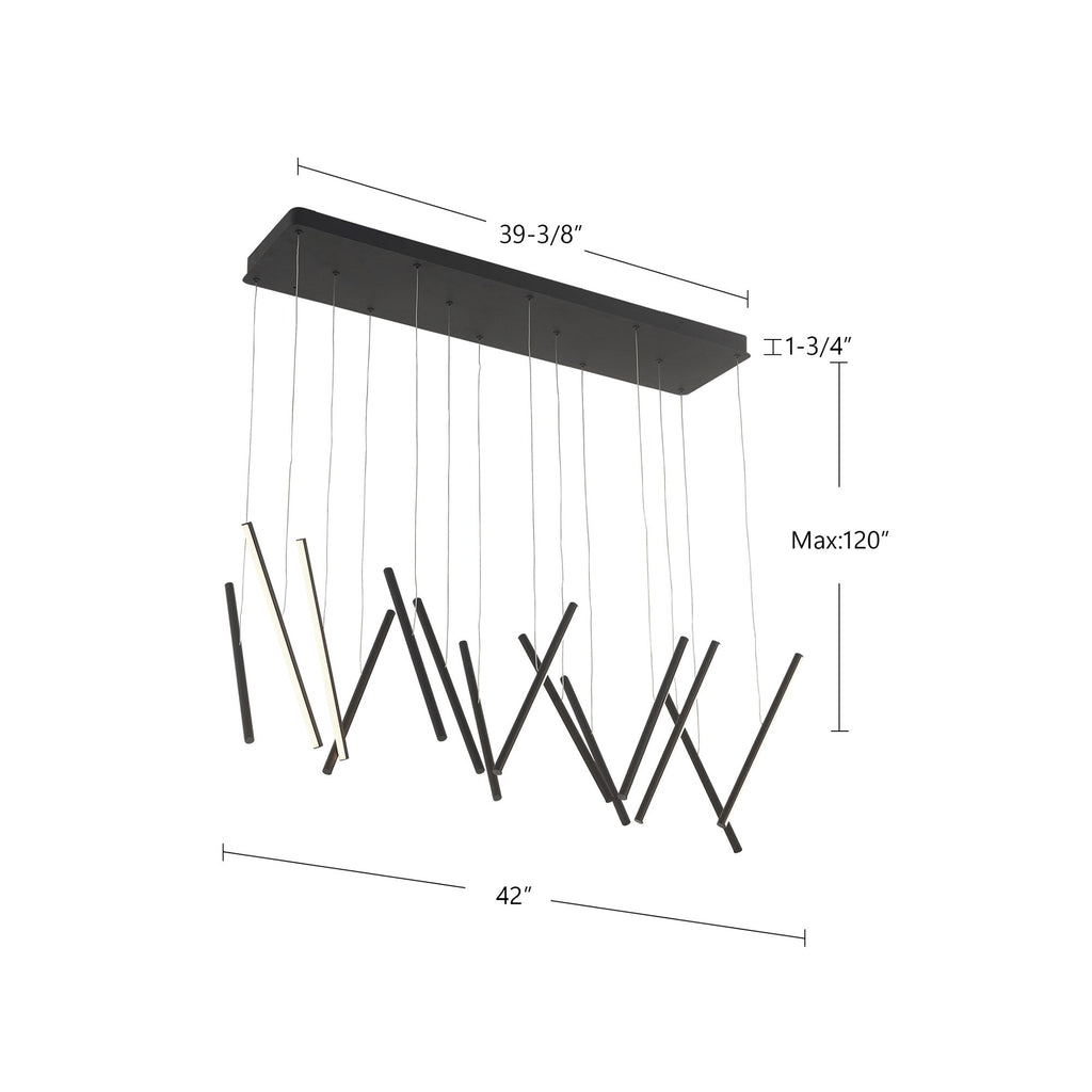 Chute 40-in Linear Pendant