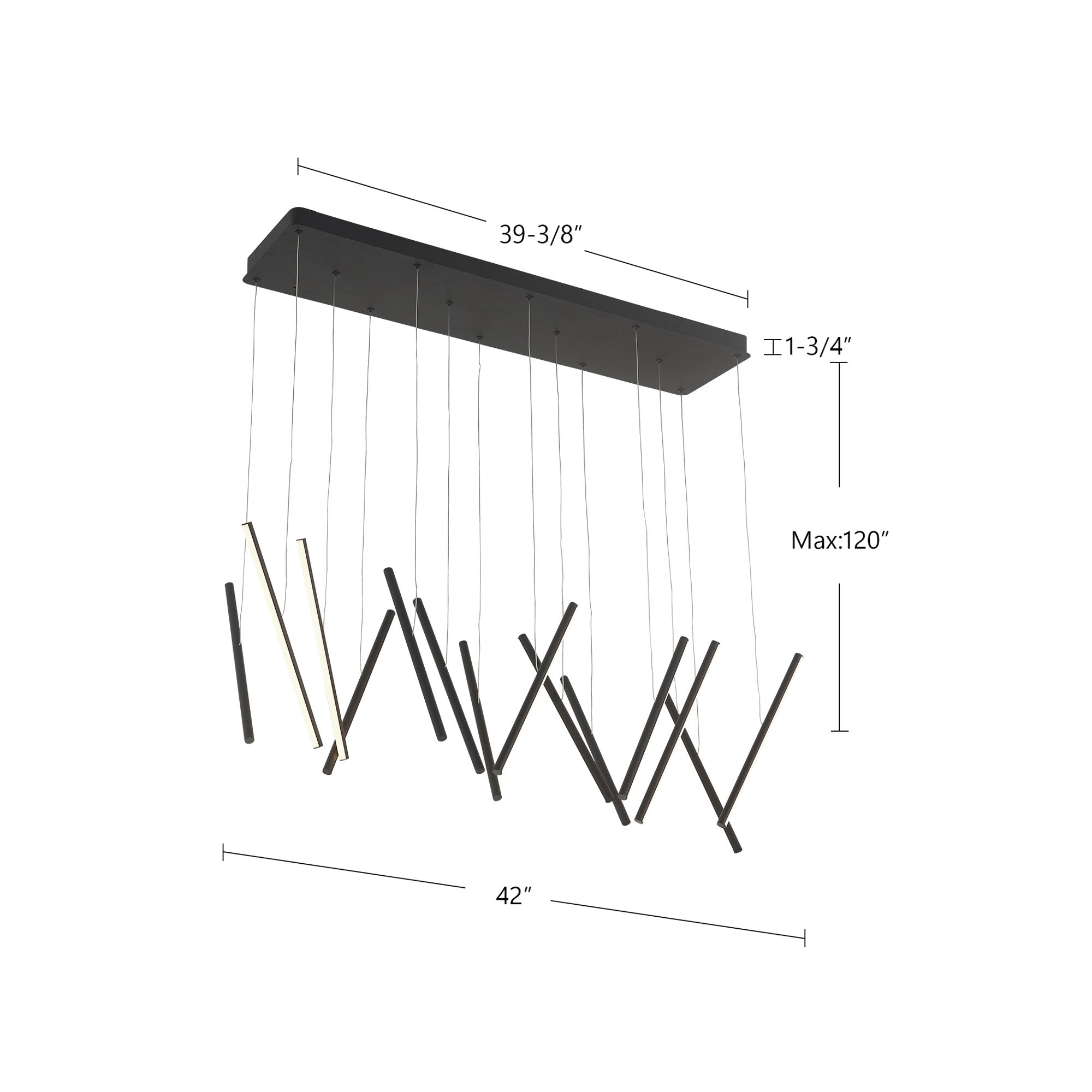 Chute 40-in Linear Pendant