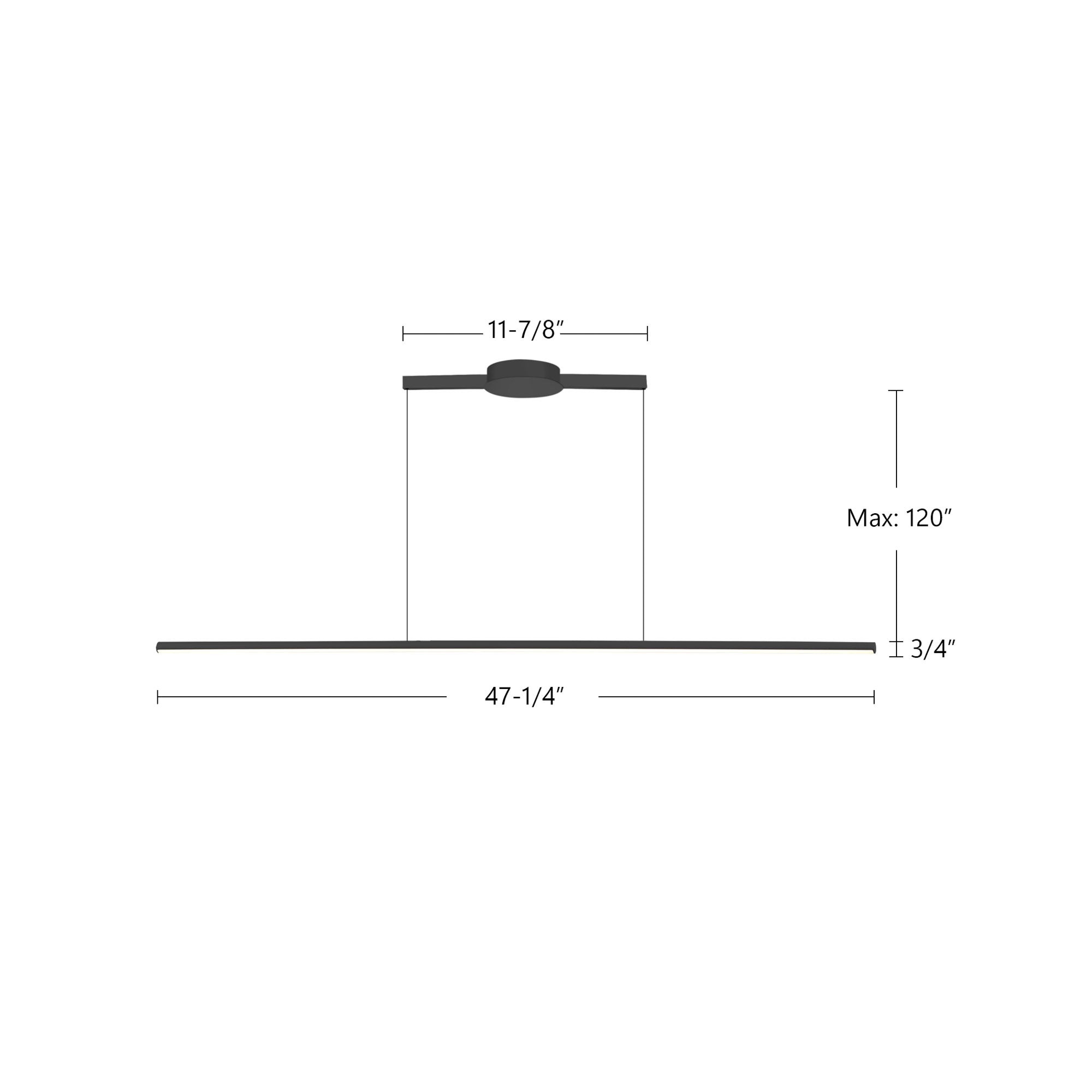 Chute 47-in Linear Pendant