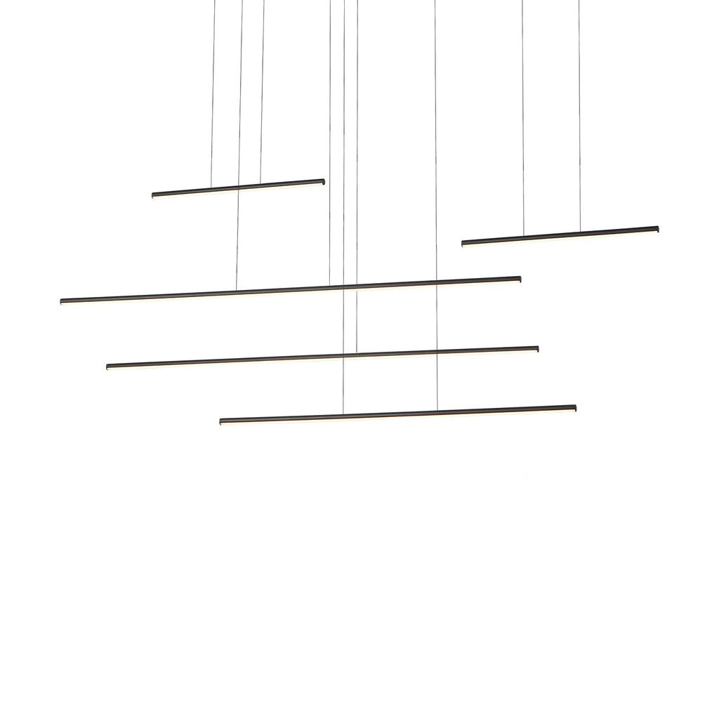 Chute Motion 60-in Multi Pendant — Black [Universal Voltage and 0-10 Dimming]