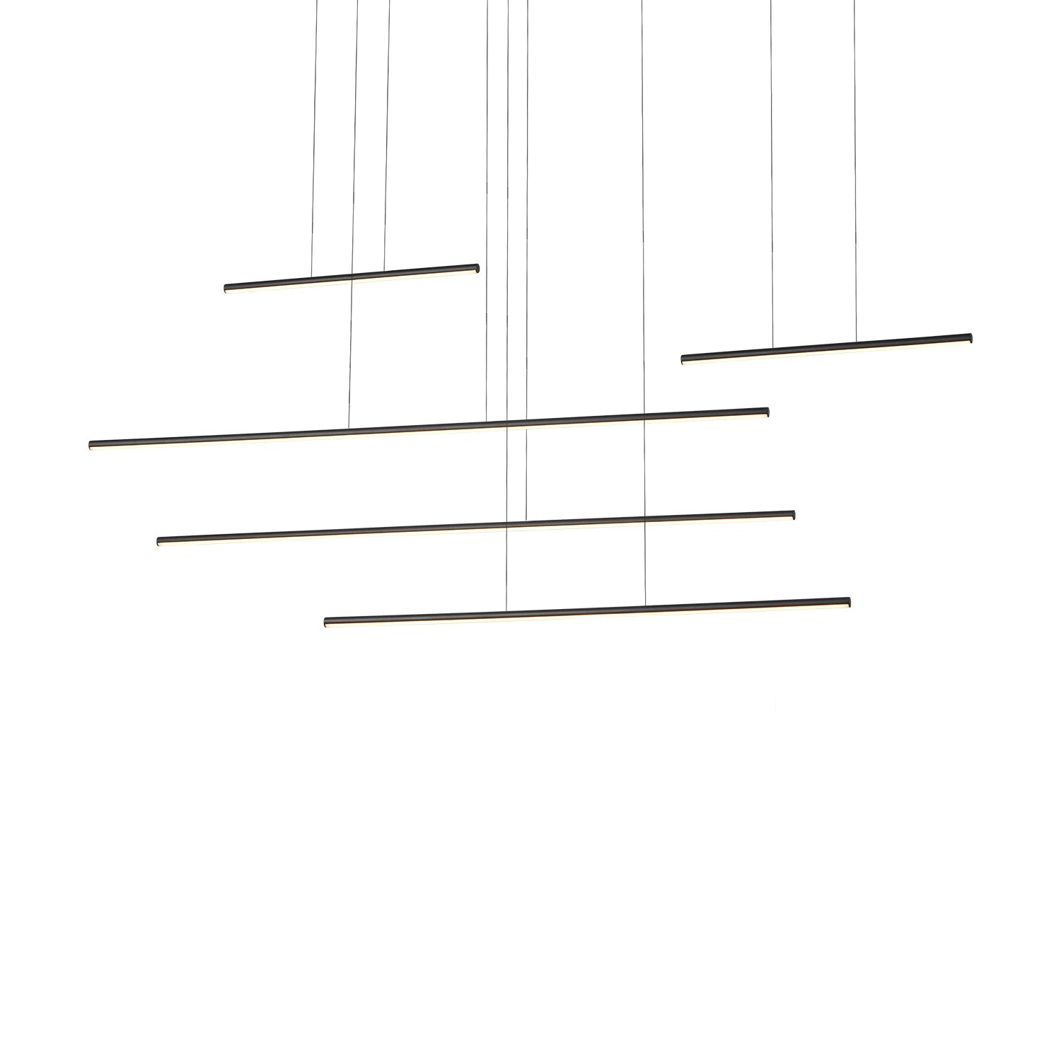 Chute Motion 60-in Multi Pendant — Black [Universal Voltage and 0-10 Dimming]