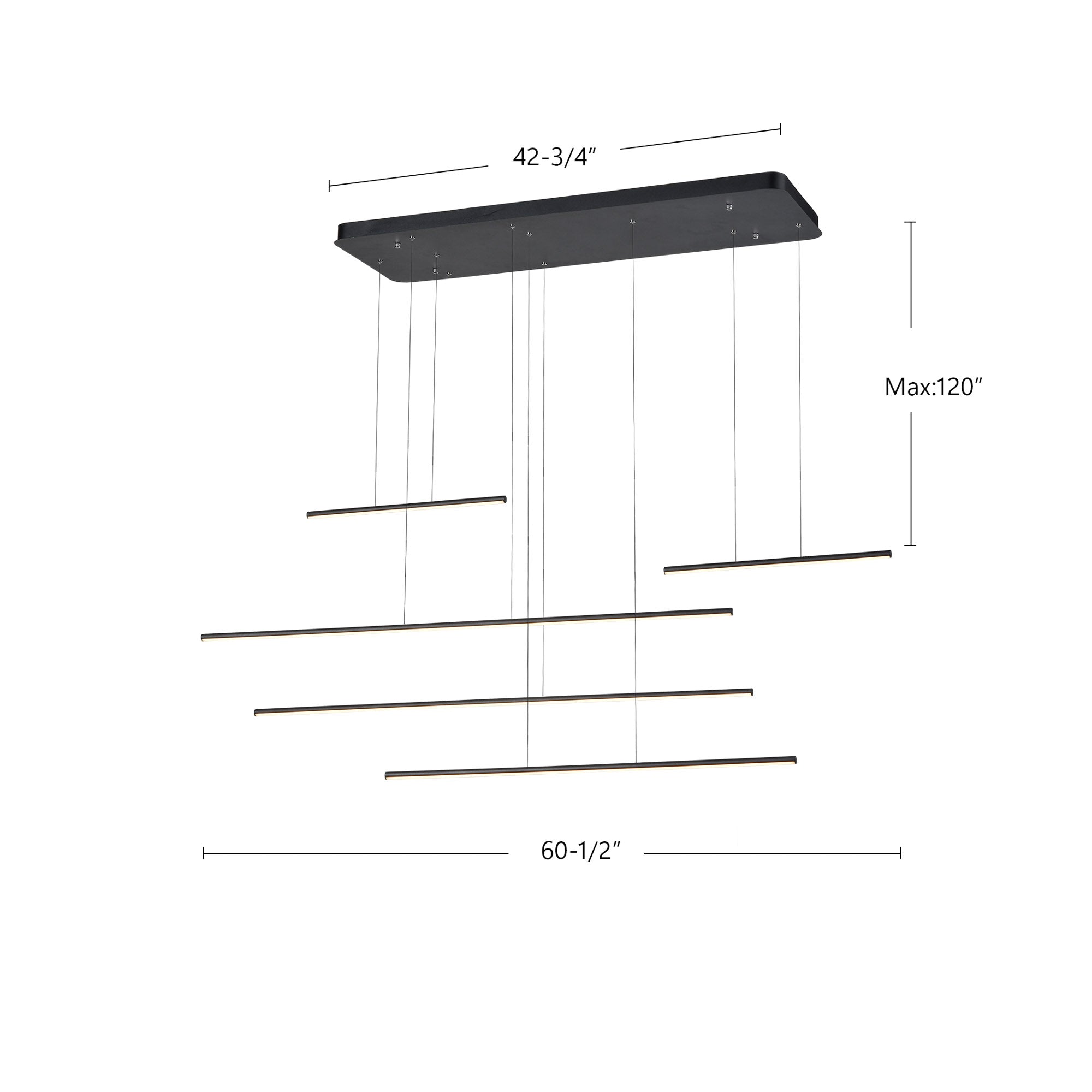 Chute Motion 60-in Multi Pendant