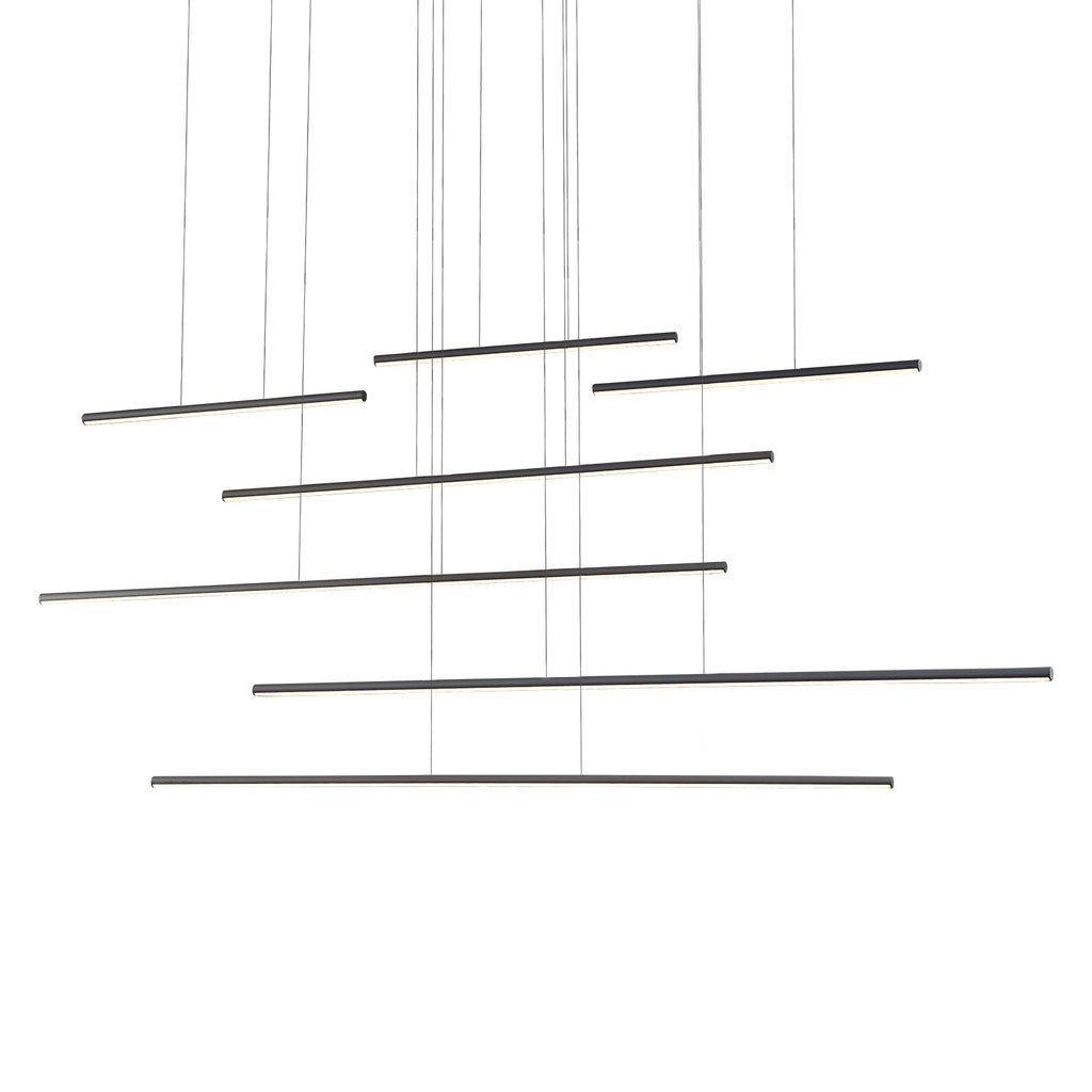 Chute Motion 70-in Multi Pendant — Black [Universal Voltage and 0-10 Dimming]