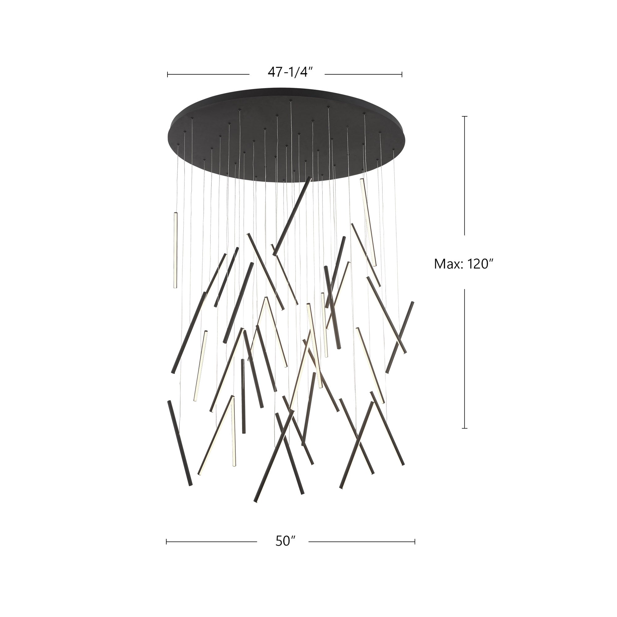Chute 50-in Multi Pendant