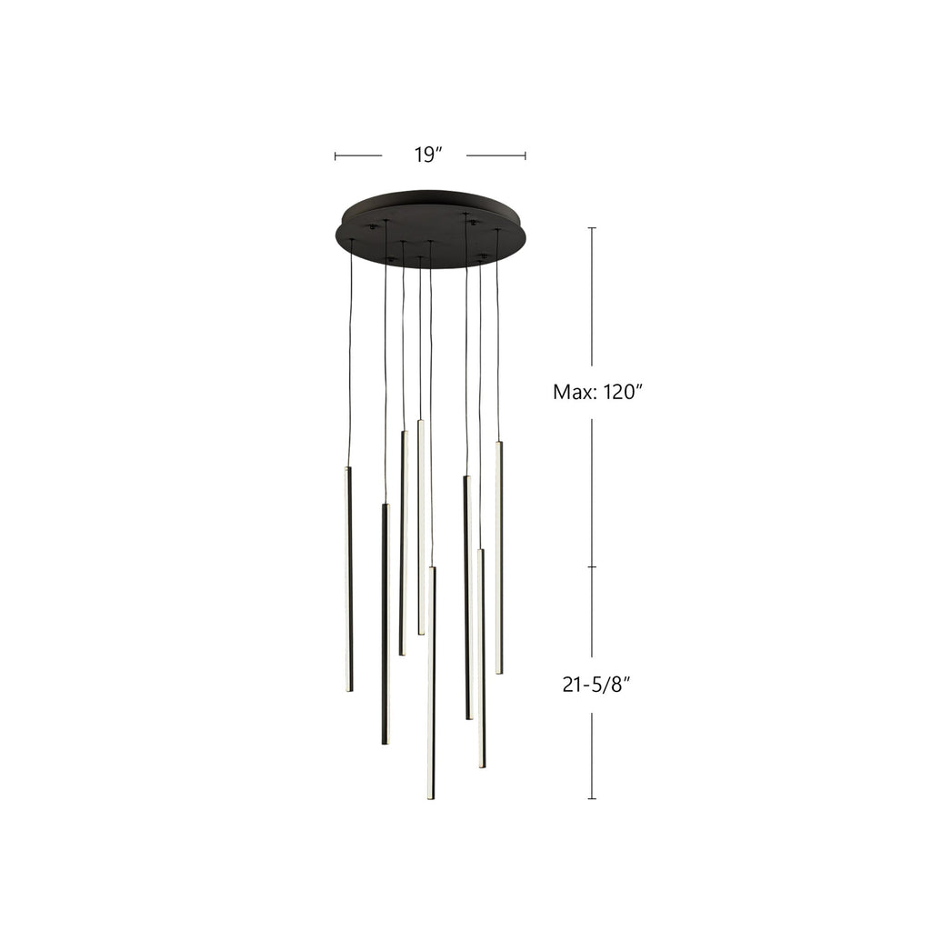 Chute 8 Head Multi Pendant