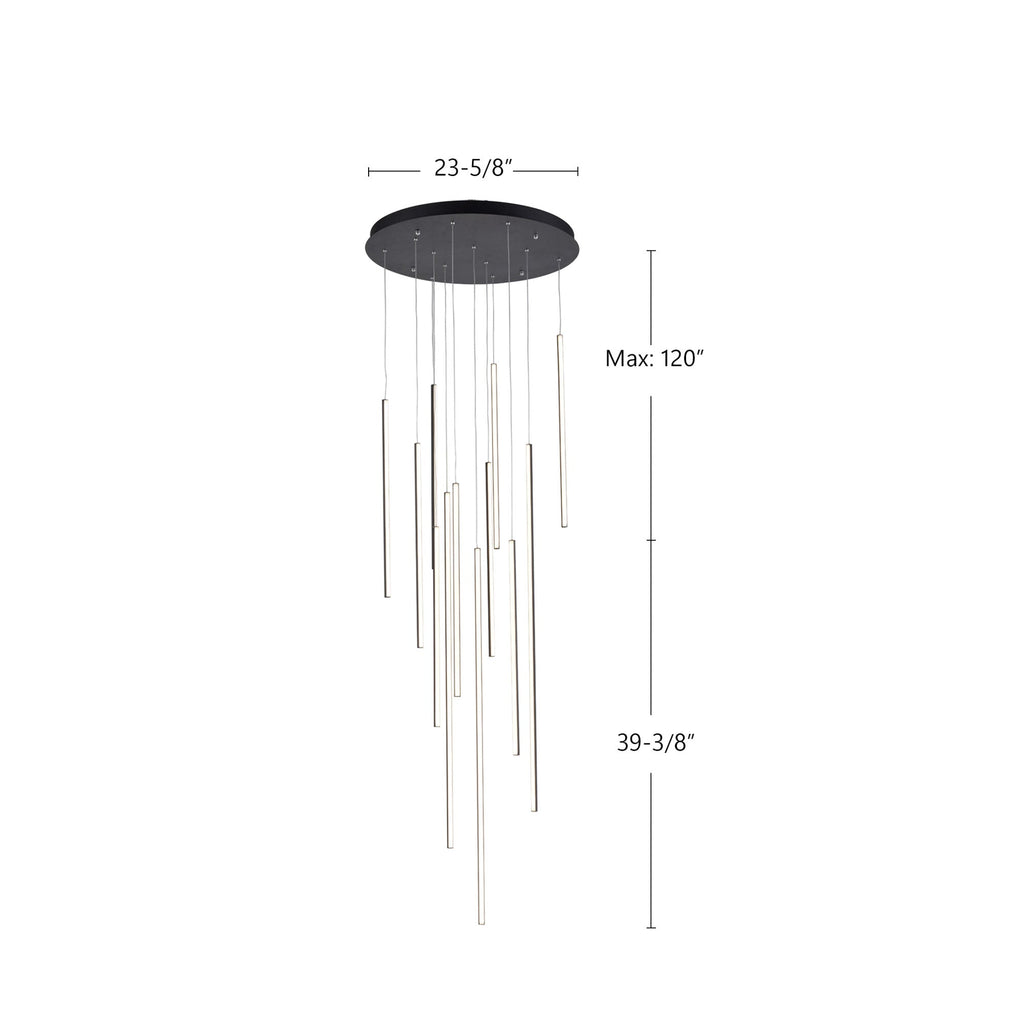 Chute 12 Head Multi Pendant