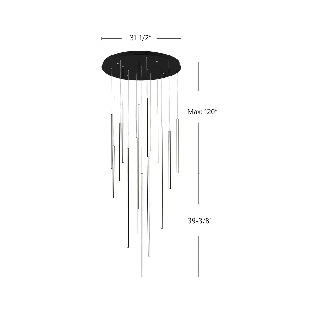 Chute 16 Head Multi Pendant