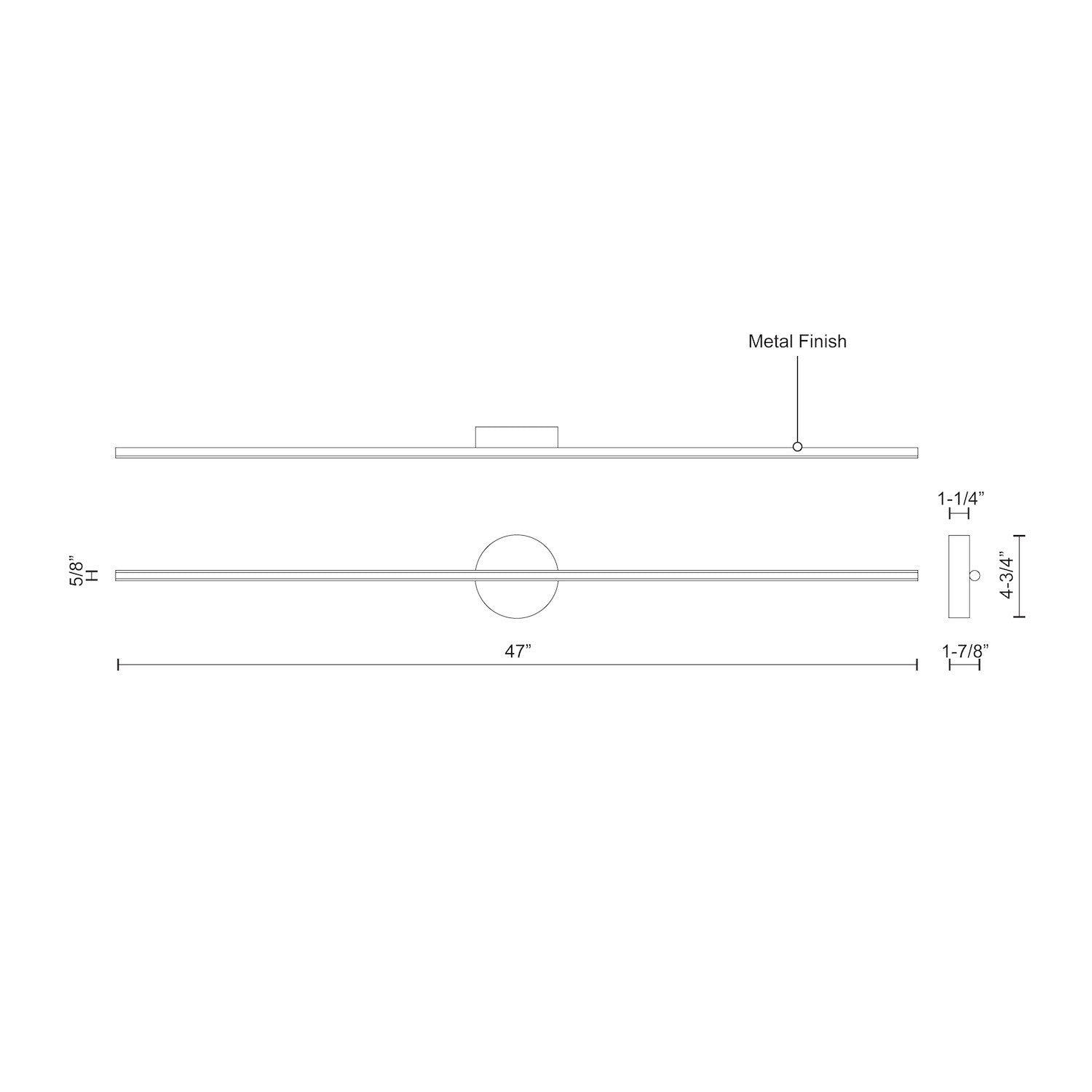 Chute 47-in Wall Sconce