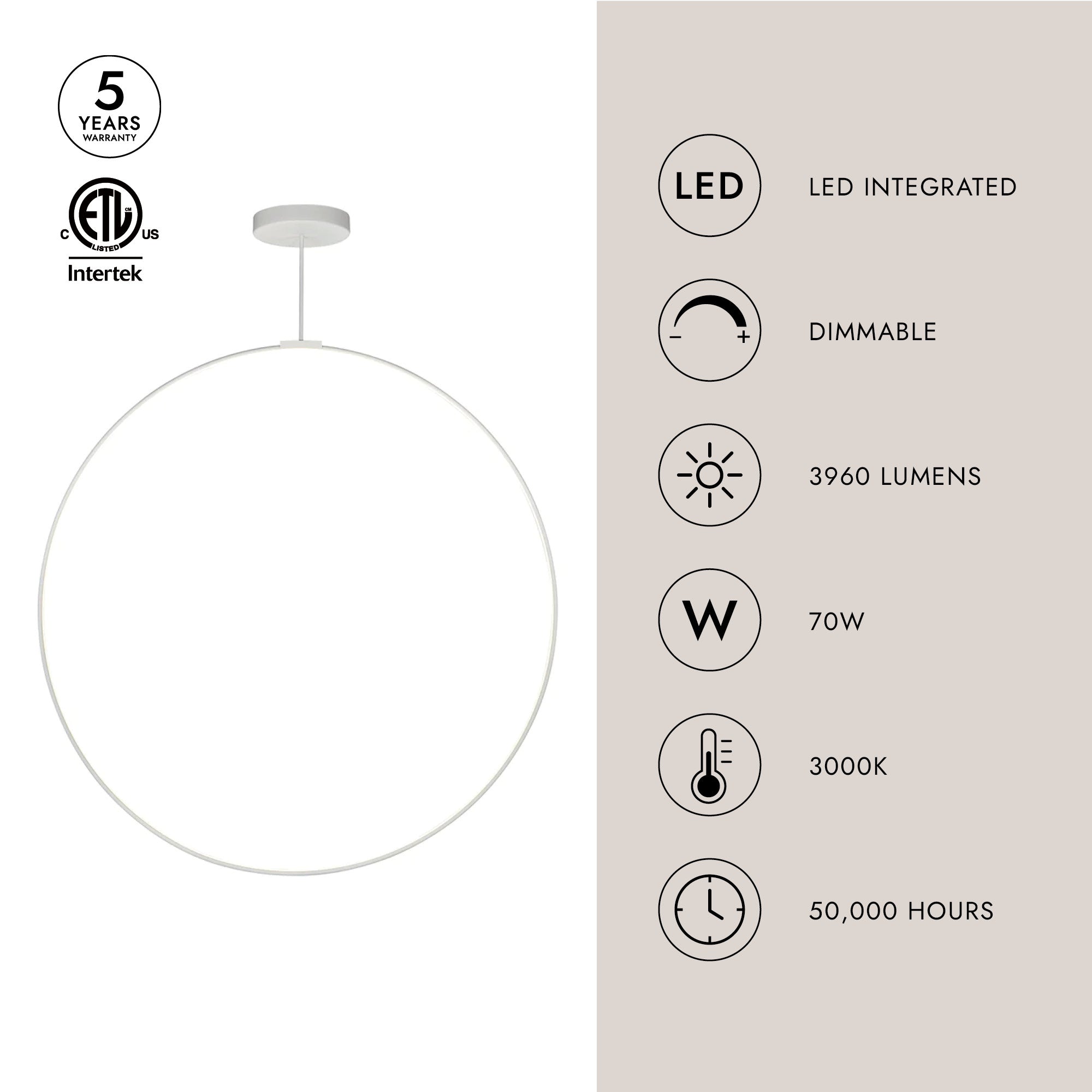 Cirque 60-in Pendant