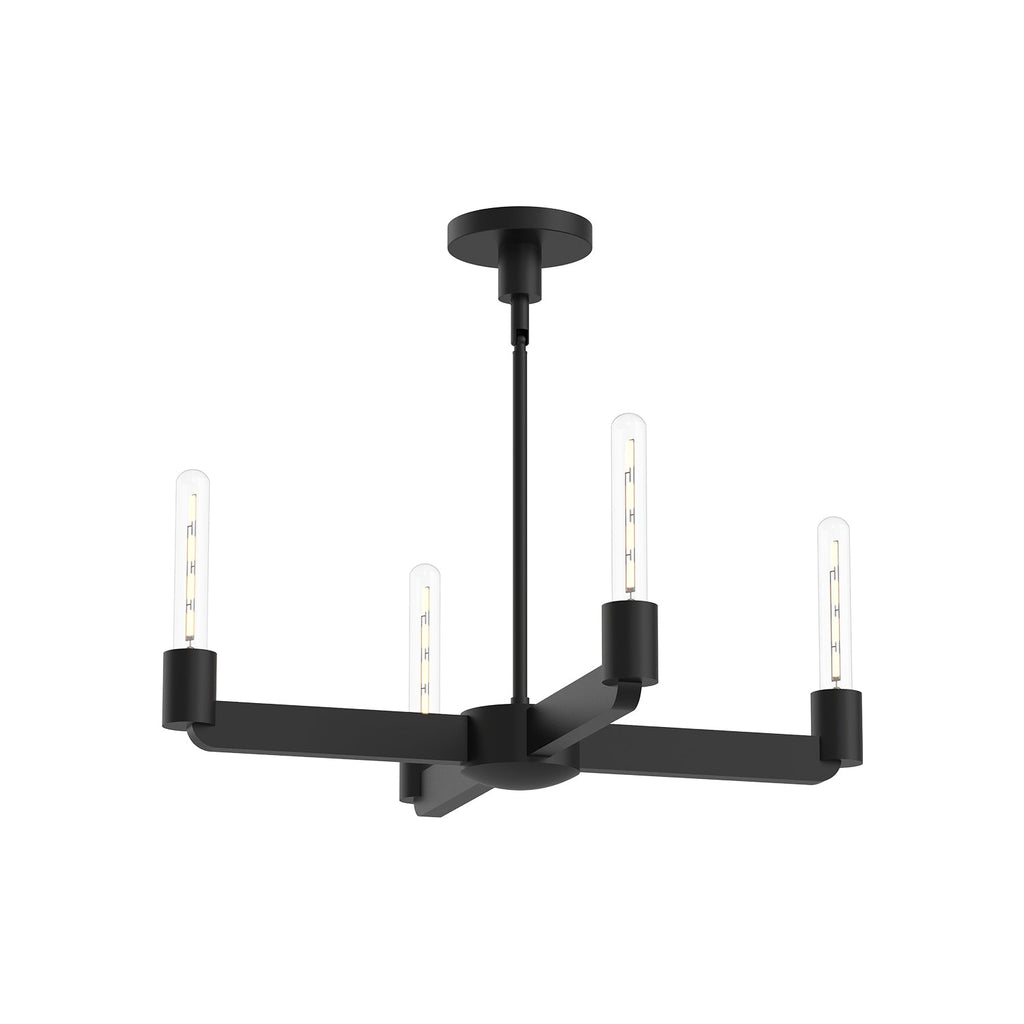 Claire 25-in Chandelier — Matte Black