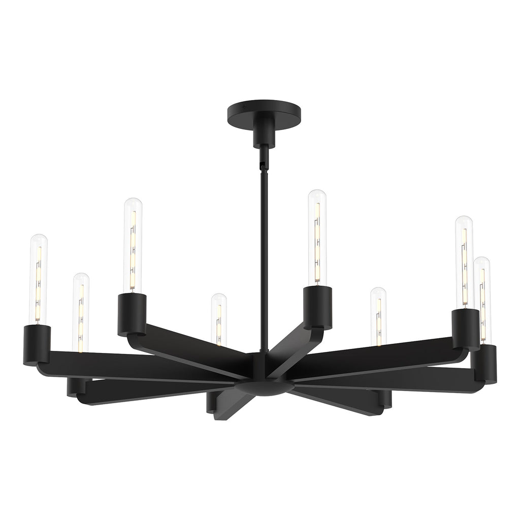 Claire 32-in Chandelier — Matte Black