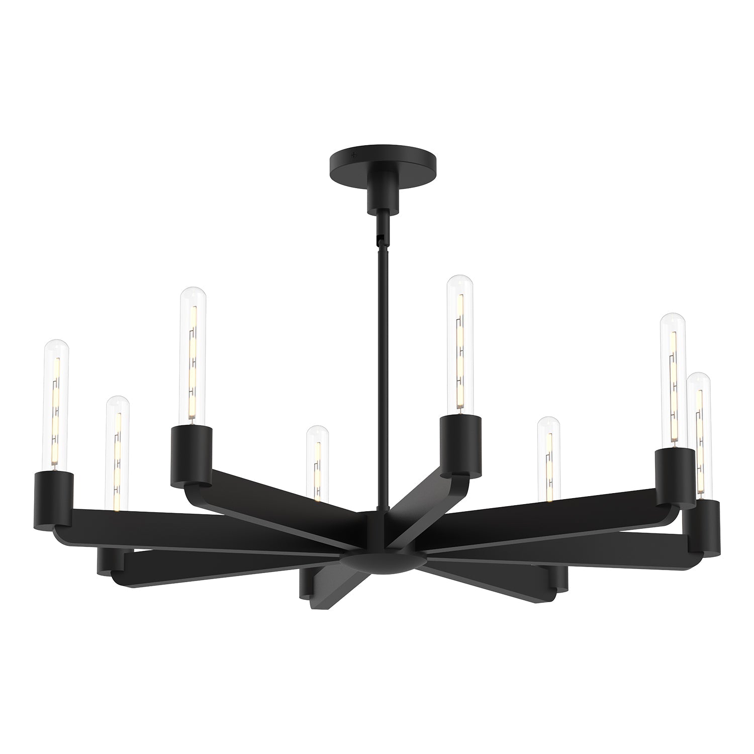 Claire 32-in Chandelier — Matte Black