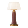 Clemence 6-in Table Lamp — Burgundy