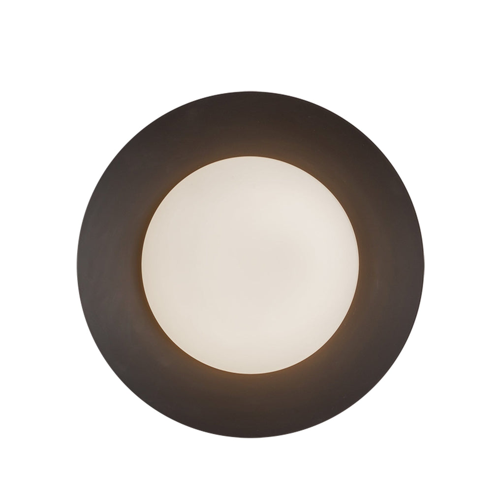 Cleo 9-in Wall Sconce — Black/Opal Glass