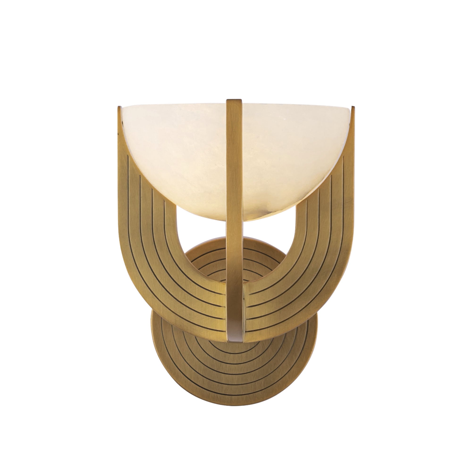 Colette 6-in Wall/Vanity Light — Vintage Brass/Alabaster [Universal Voltage]