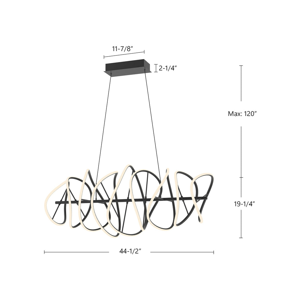 Collide 44-in Chandelier