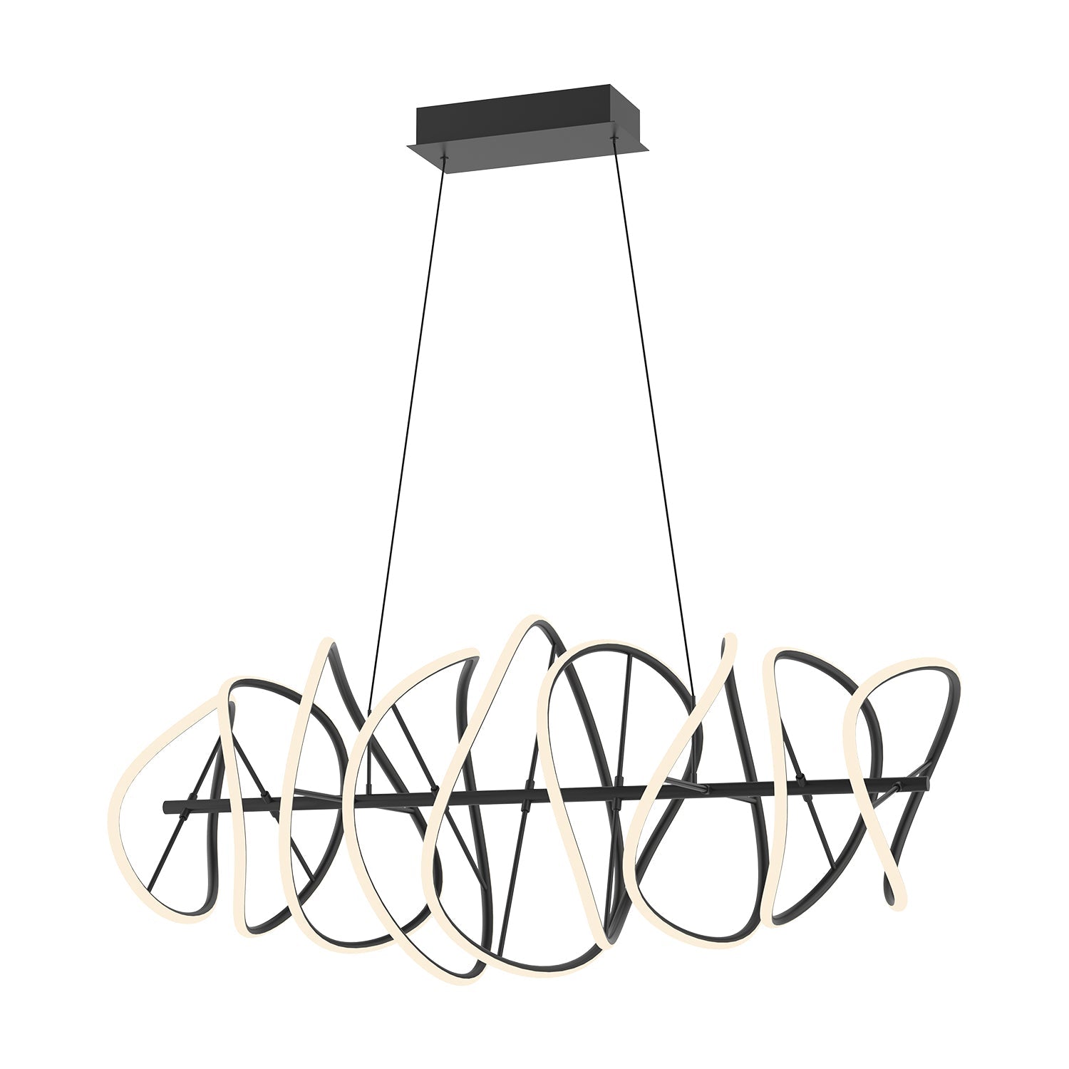 Collide 44-in Chandelier — Black