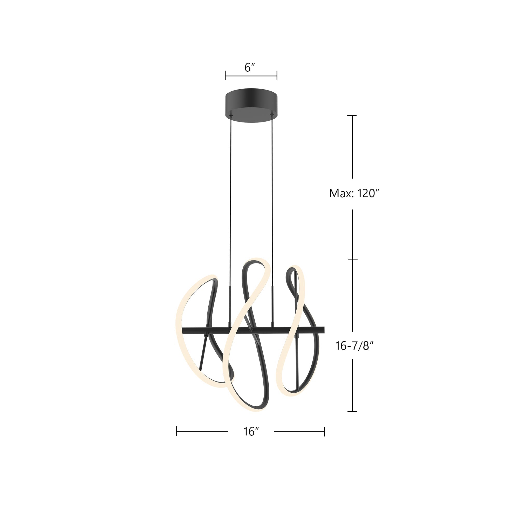 Collide 16-in Pendant
