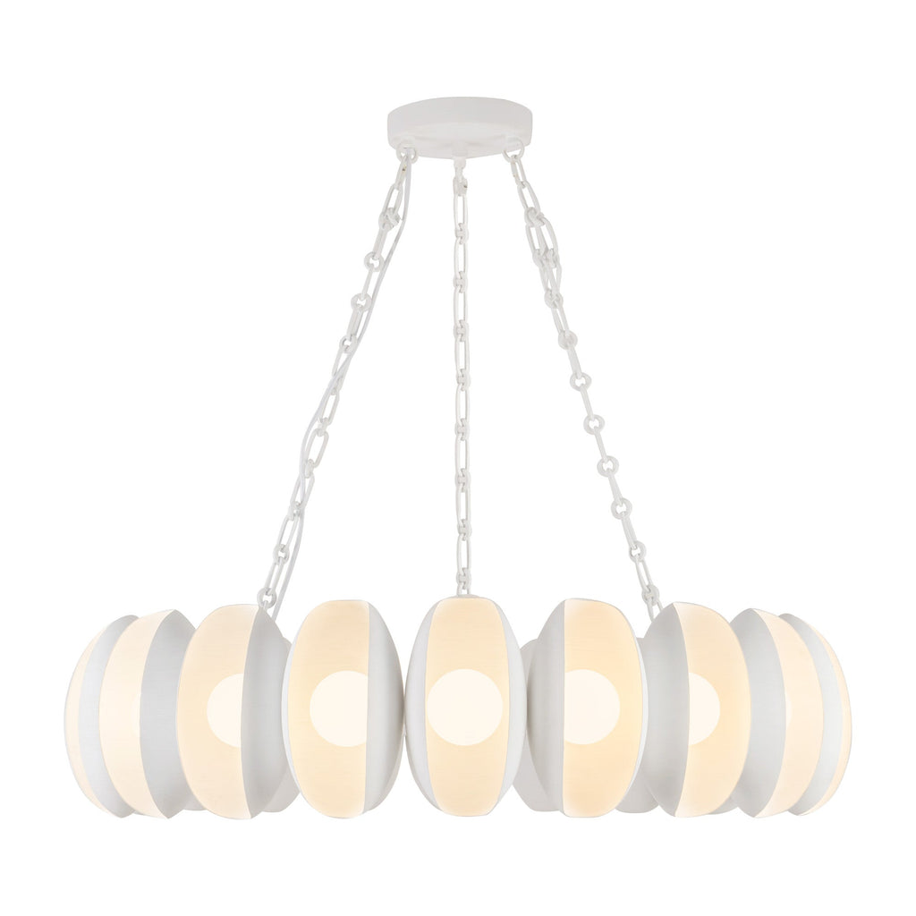 Cortez 37-in Chandelier — Antique White