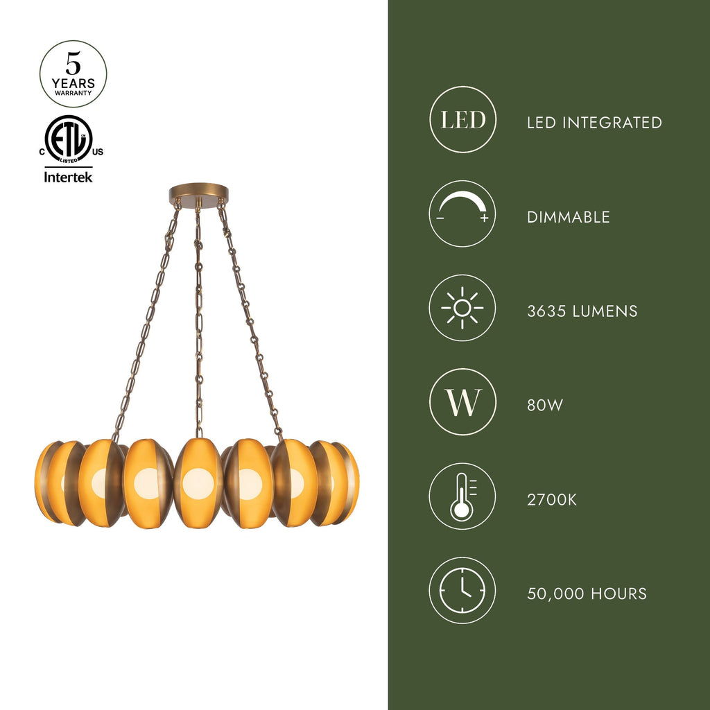 Cortez 37-in Chandelier