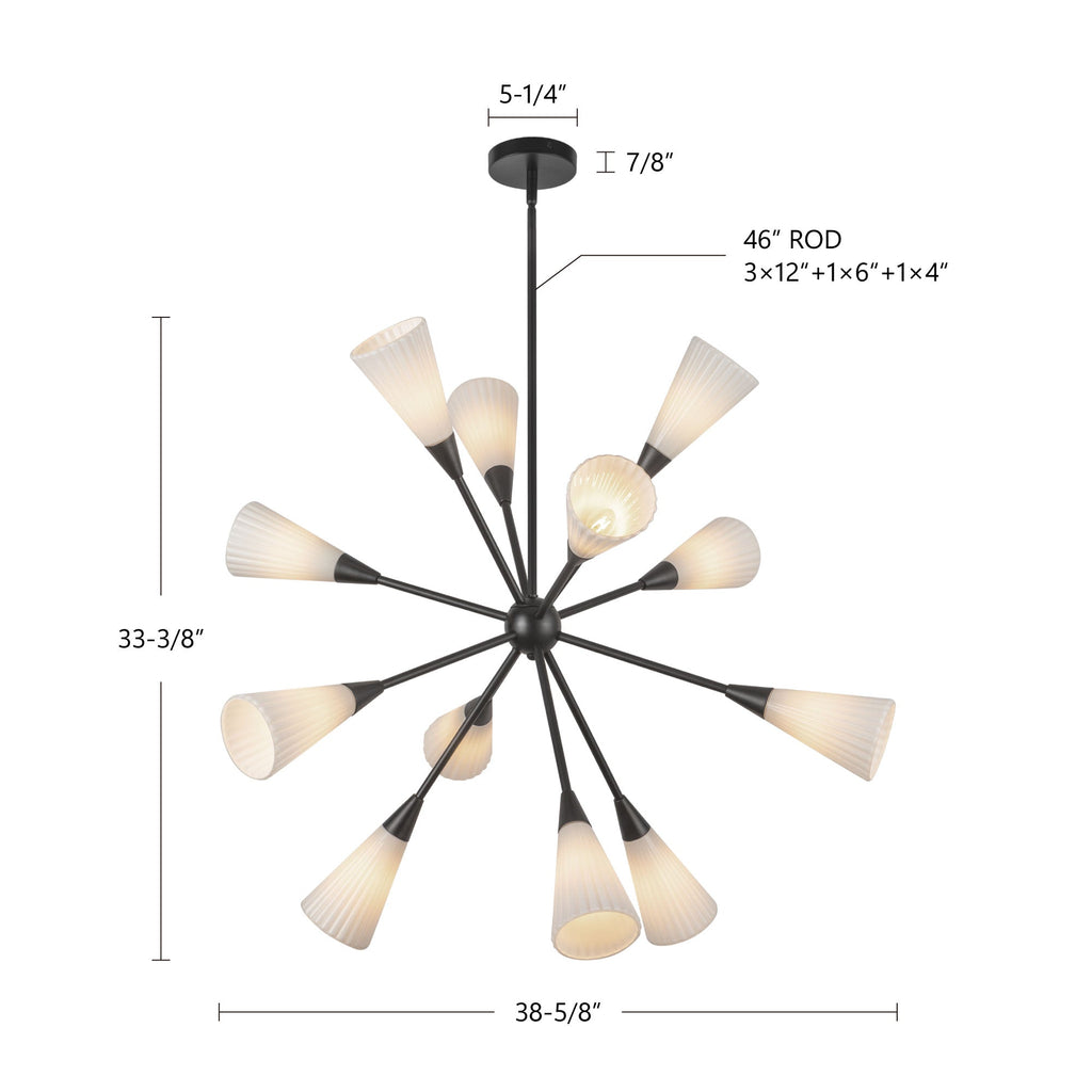 Cosmo 39-in Chandelier