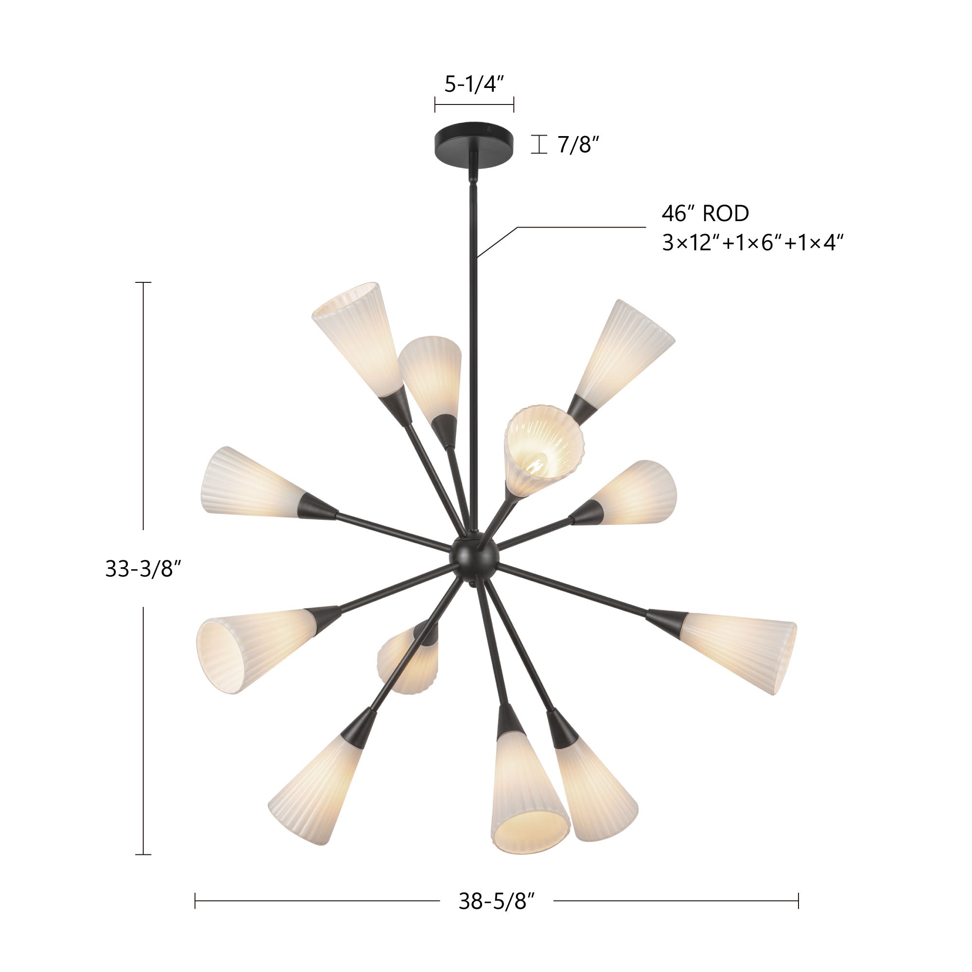 Cosmo 39-in Chandelier