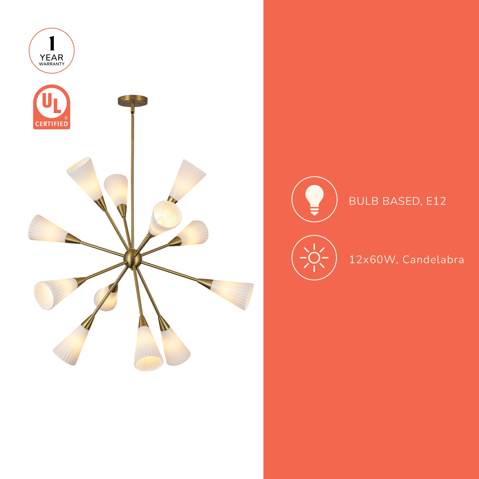 Cosmo 39-in Chandelier