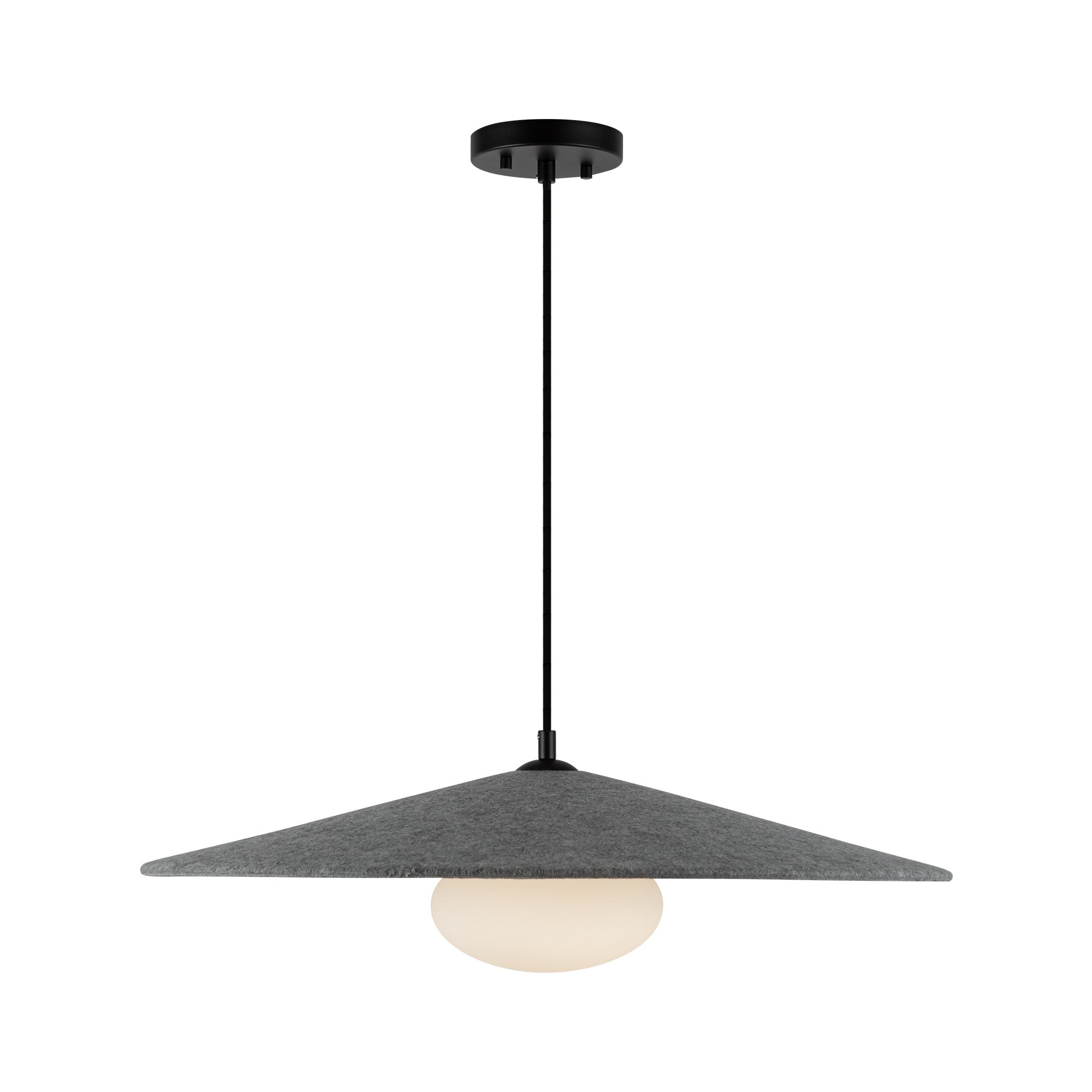 Cruz 24-in Pendant — Felt - Gray