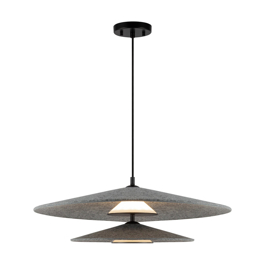 Cruz 24-in Pendant — Felt - Gray