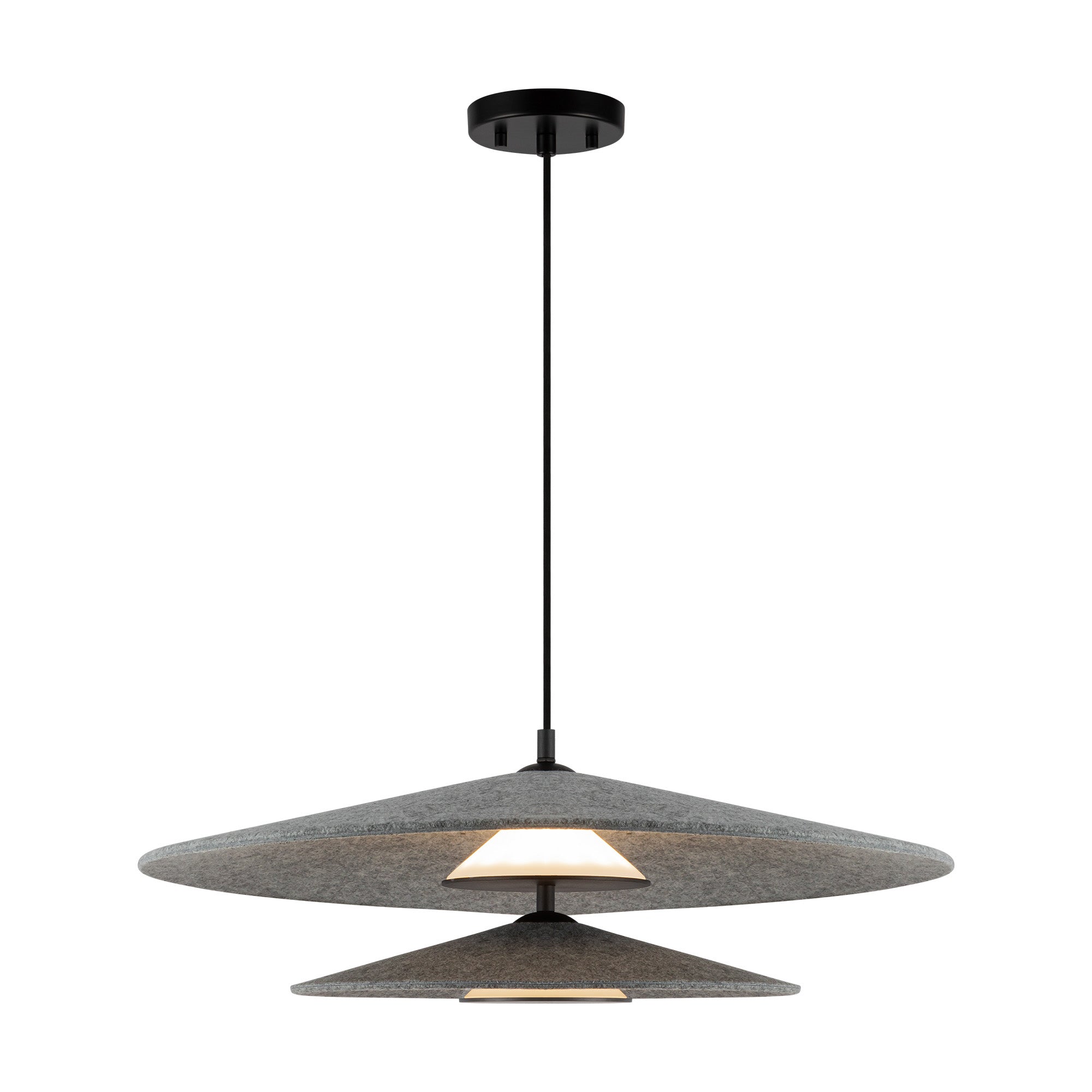 Cruz 24-in Pendant — Felt - Gray
