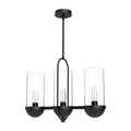 Cyrus 24-in Linear Pendant — Clear Glass/Matte Black