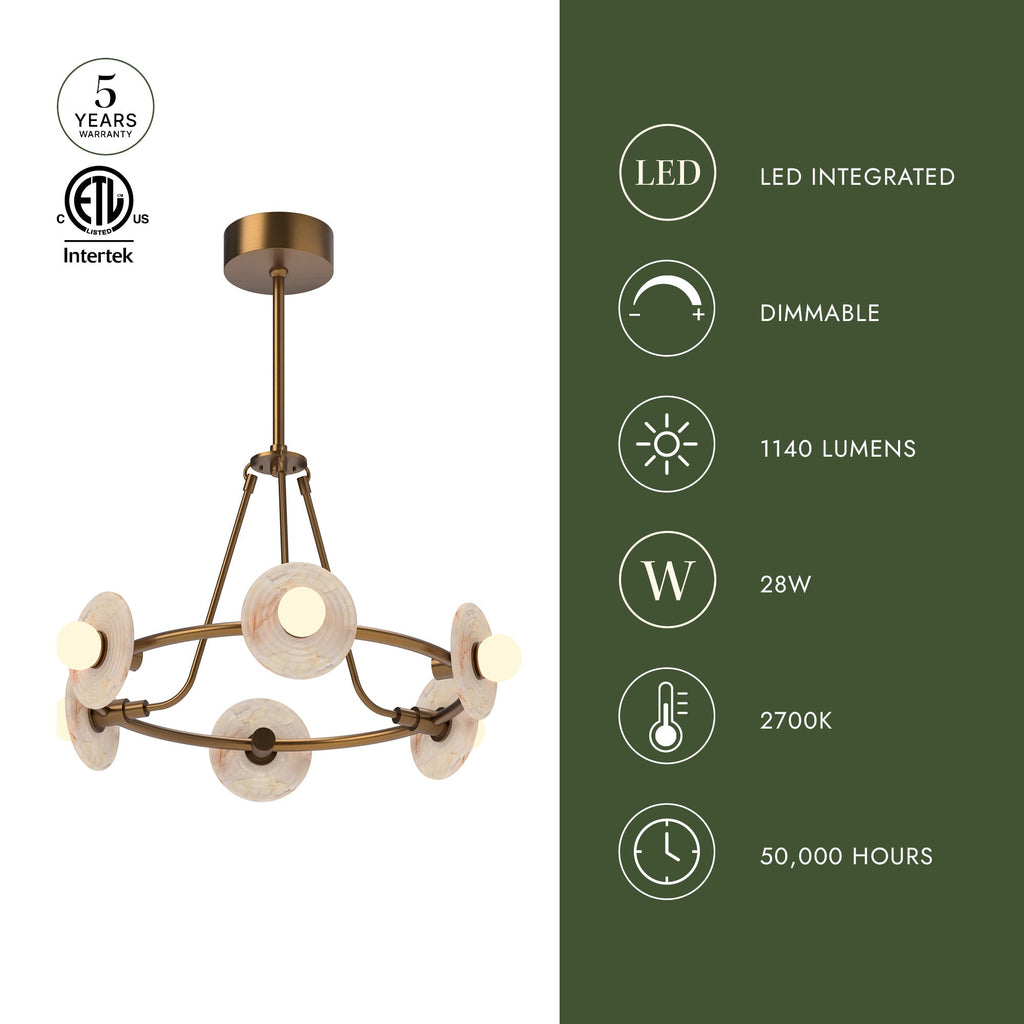 Dahlia 28-in Chandelier