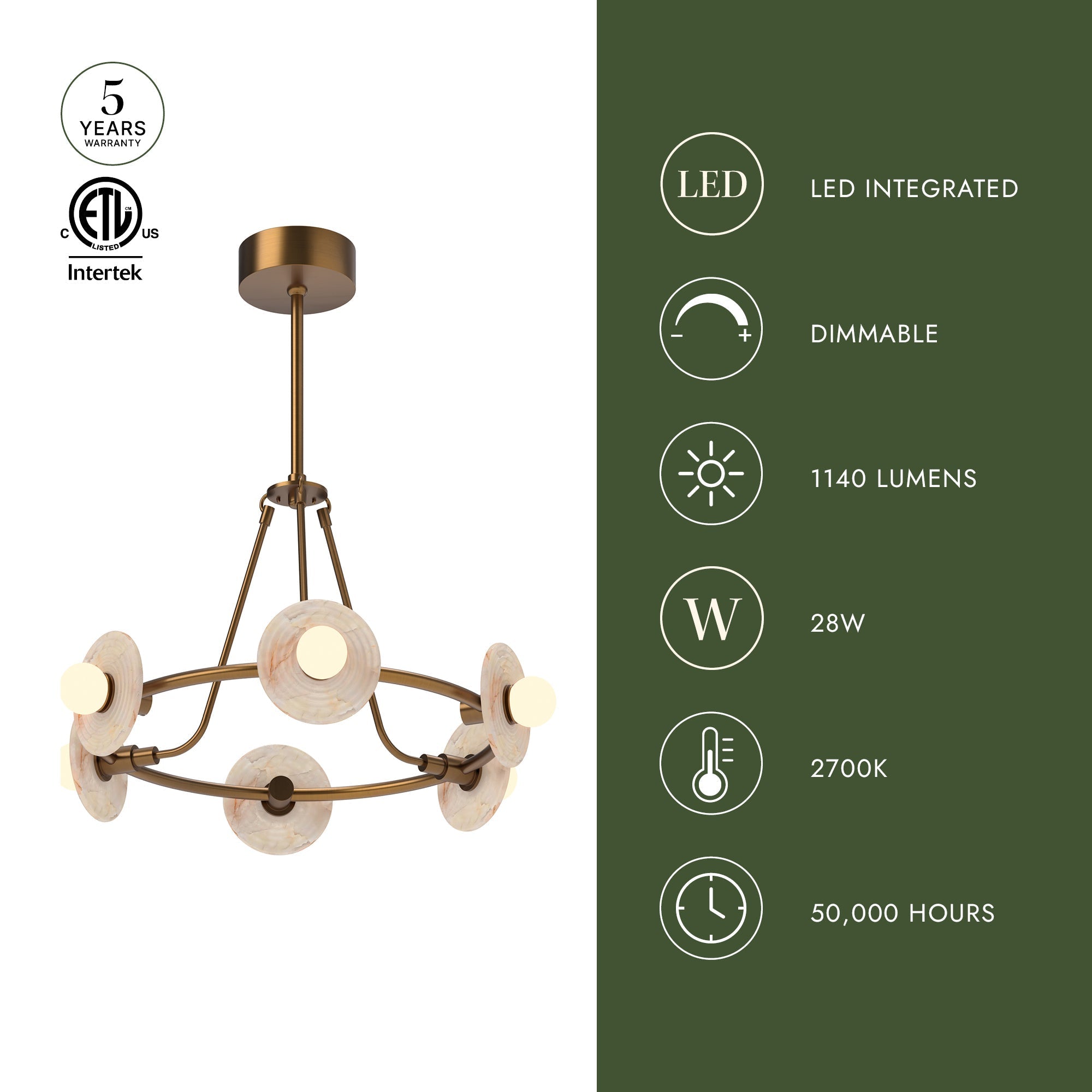 Dahlia 28-in Chandelier