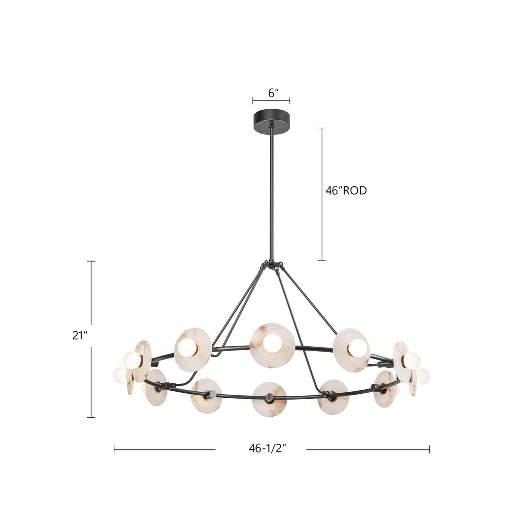 Dahlia 46-in Chandelier