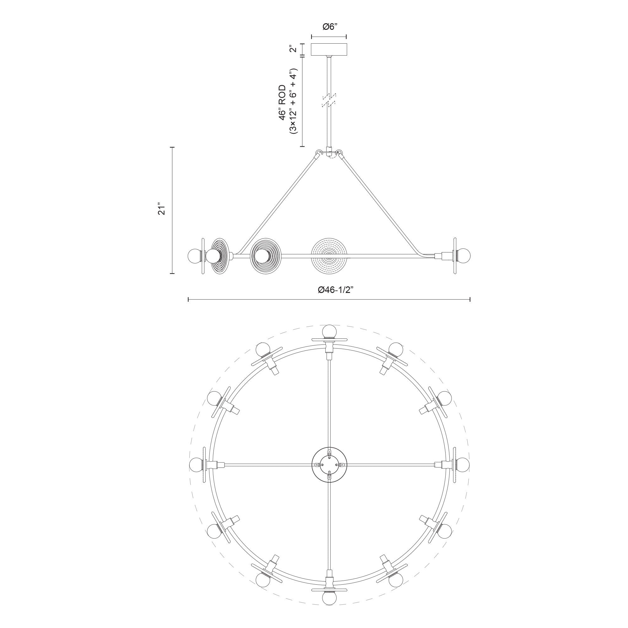 Dahlia 46-in Chandelier
