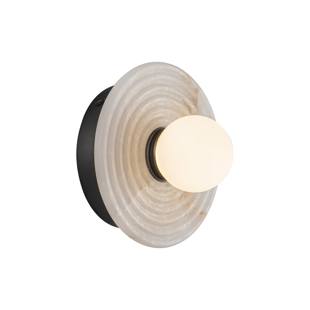 Dahlia 6-in Wall/Vanity Light — Urban Bronze/Alabaster