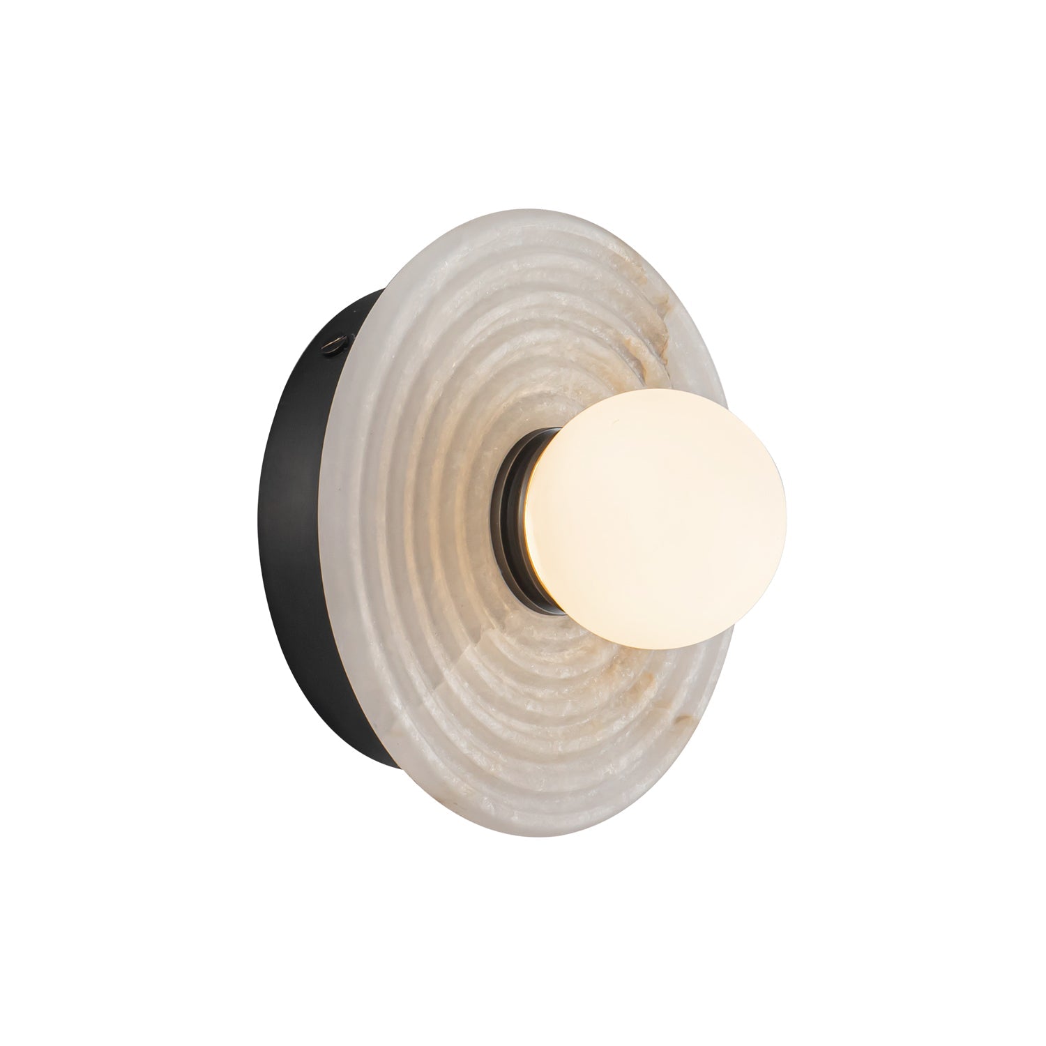 Dahlia 6-in Wall/Vanity Light — Urban Bronze/Alabaster
