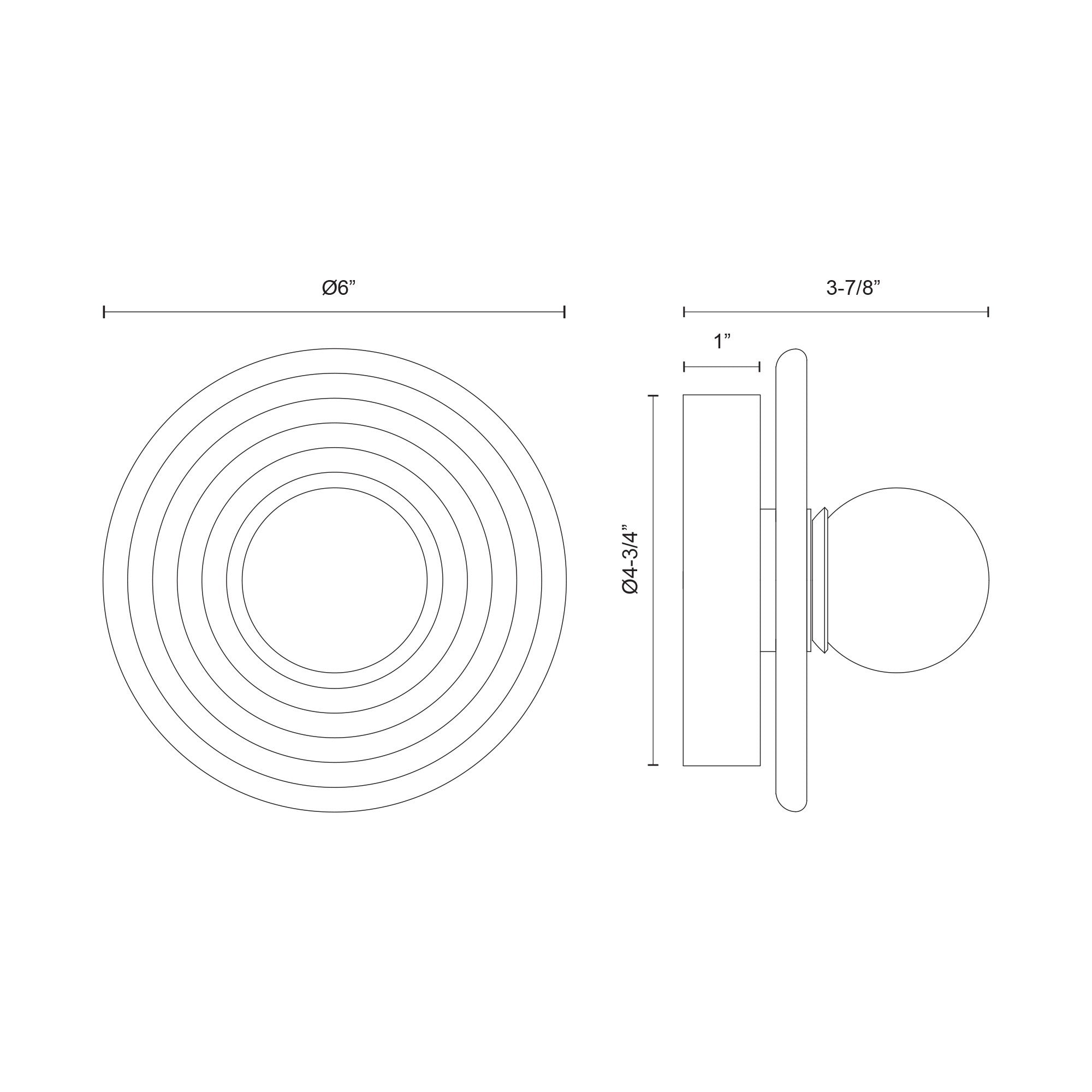 Dahlia 6-in Wall/Vanity Light