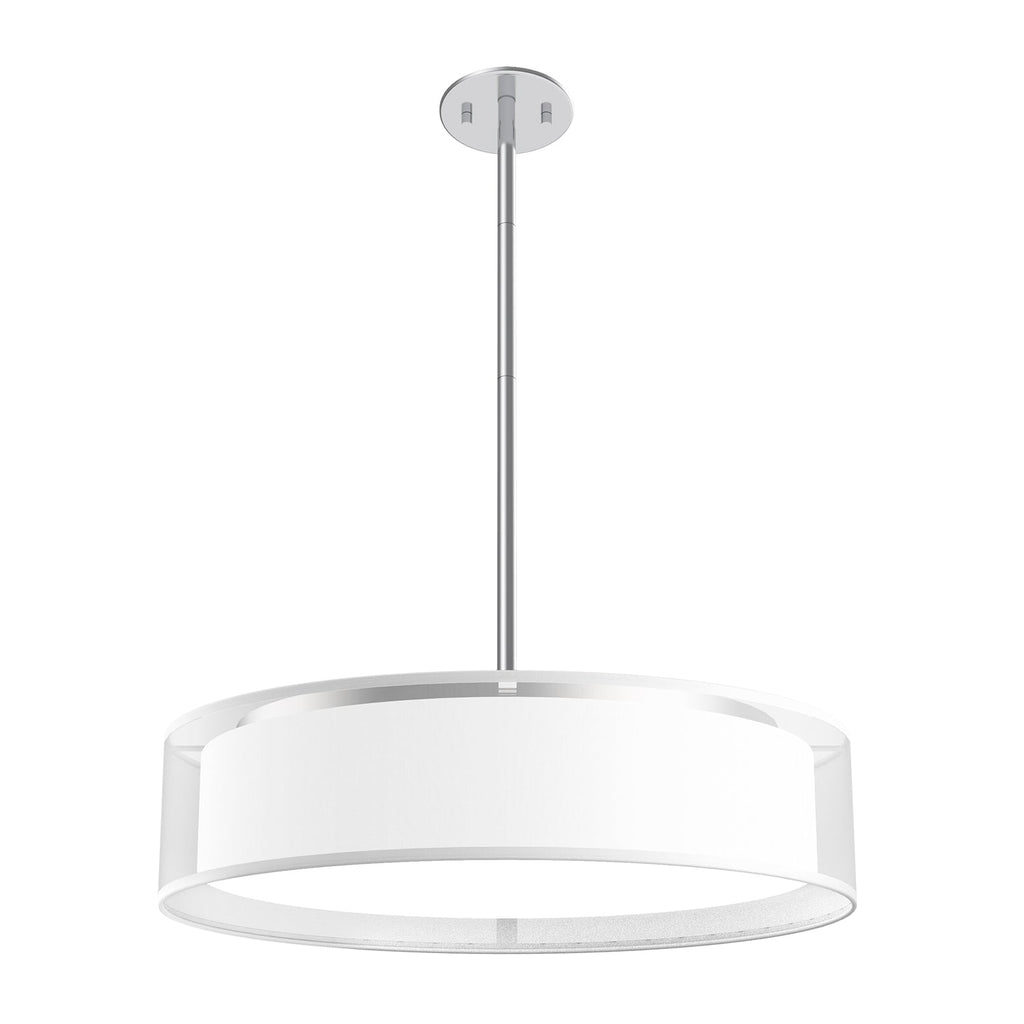 Dalton 20-in Pendant — White Organza [5 Selectable Color Temperatures]