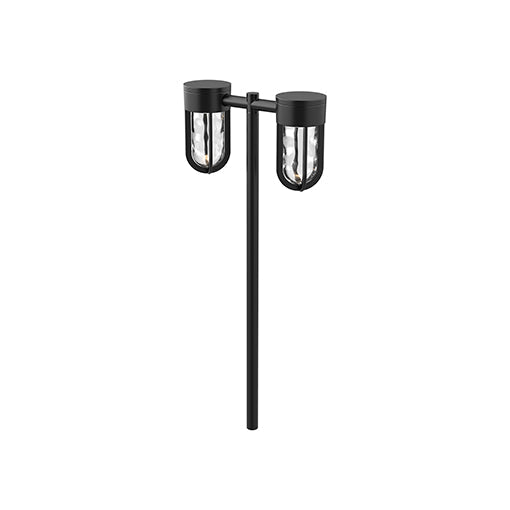 Davy 23-in 2-Head Exterior Low Voltage Landscape — Black