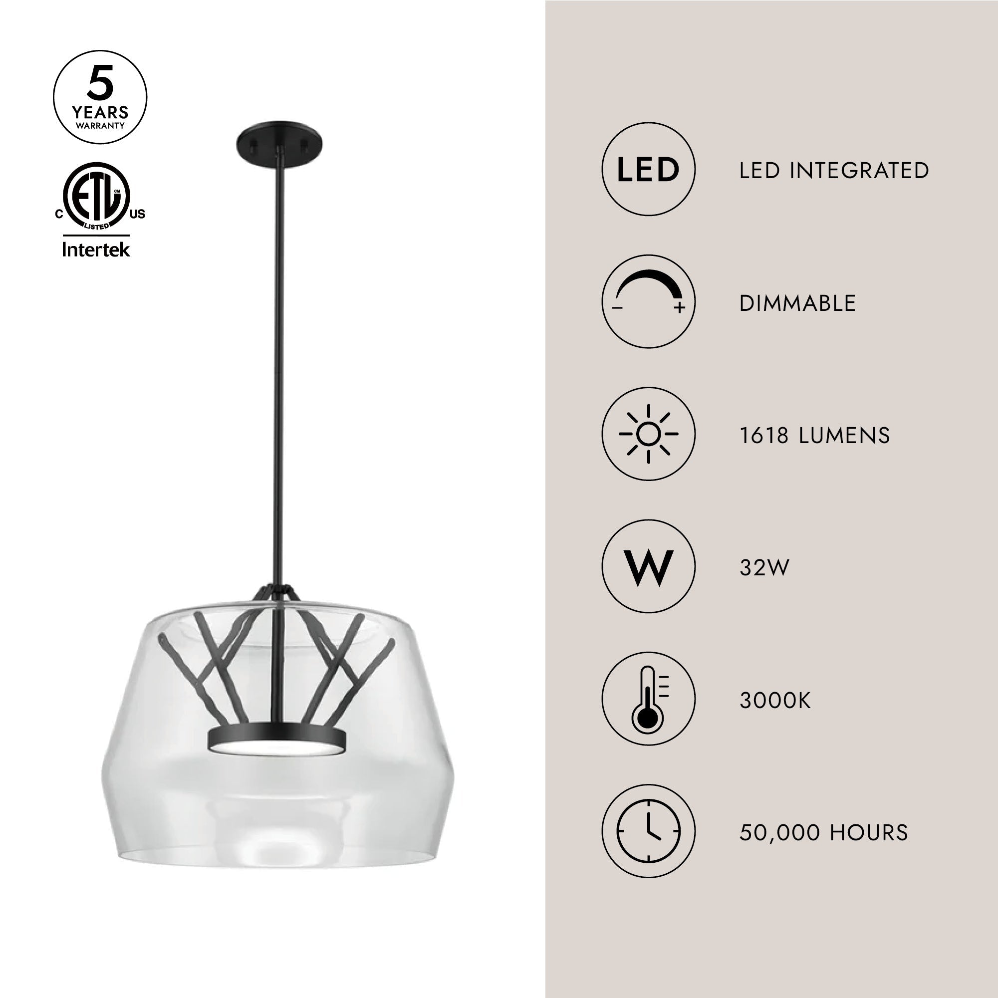 Deco 18-in Pendant