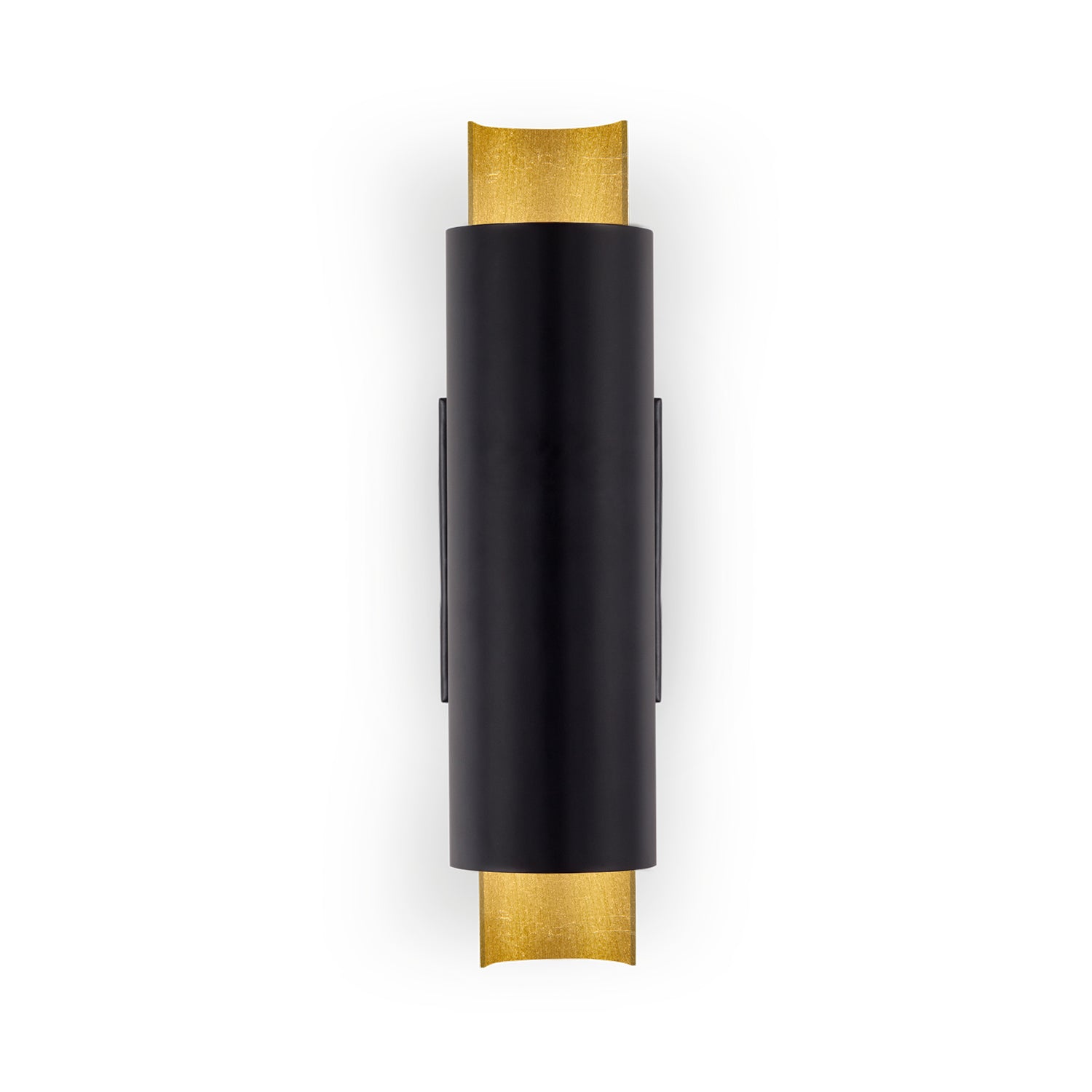 Dela 16-in Wall Sconce — Black/Gold Leaf
