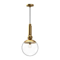 Delilah 10-in Pendant — Brushed Gold/Clear Glass