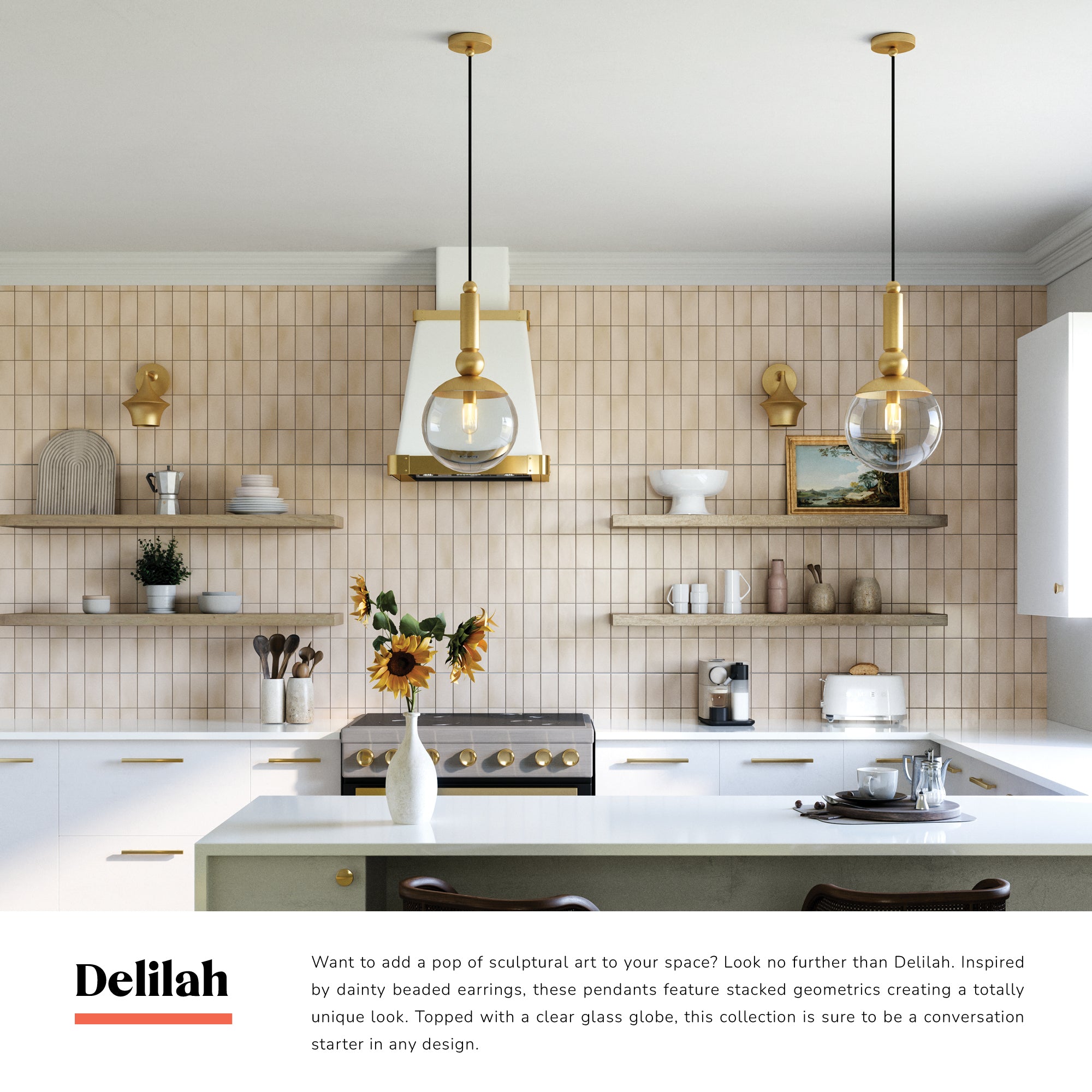 Delilah 10-in Pendant