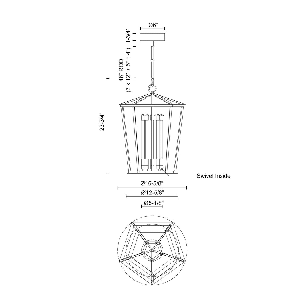 Delphine 22-in Pendant