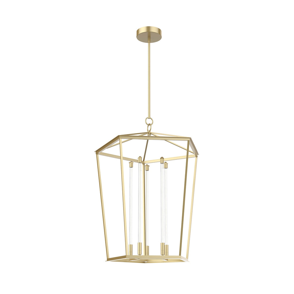 Delphine 29-in Pendant — Natural Brass